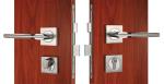 Satin Nickel Chrome Front Door Mortise Lock 35-70mm Door Thickness
