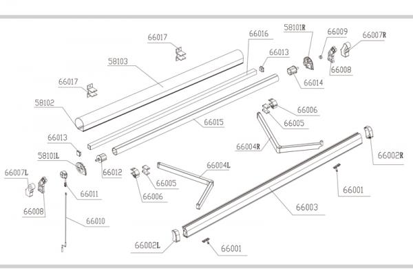 Balcony Aluminium Waterproof Retractable Awning With Rain Channel Half Box On The Top