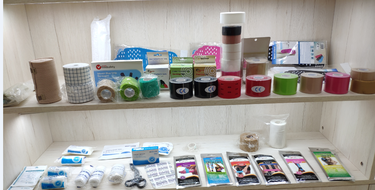 Cohesive Elastic Medical Tape Bandages Cross Acupuncture Sticker Pain Relief Therapy Kinesiology