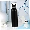 Camping & Hiking Hydration Canteens 3 Lids Narrow Straw Lid Leak Proof Vacuum Insulated Stainless Steel Hot & Cold Double Walled Sports Water Bottle
