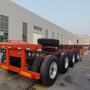 Wholesale 1840mm Tread 40/45FT 3 Axle Flatbed/Skeleton Terminal Port Container Shipping Trailer from china suppliers