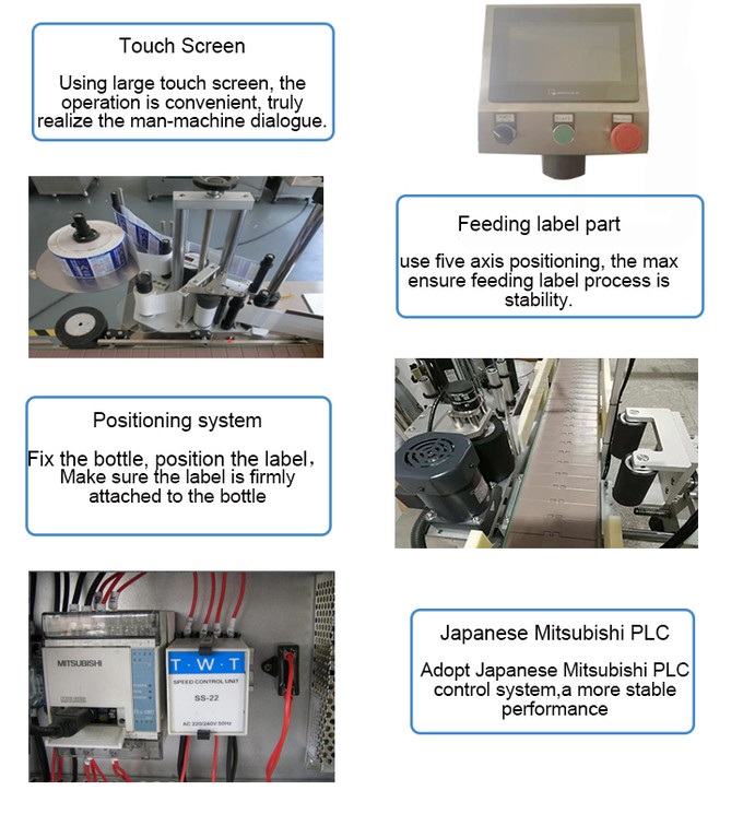 Tabletop Automatic Round Bottle Labeling Machine For Shampoo Bottle 720W