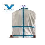 Waterproof Microporous Coverall with Blue Strip No Shoe Cover Abrasion Tear