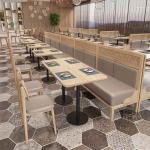80cm 110cm Wooden Table And Chair For Restaurant Booth Commercial
