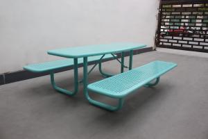 Wholesale Waterproof Rustproof Outdoor Picnic Tables Perforated Steel Material For Park from china suppliers