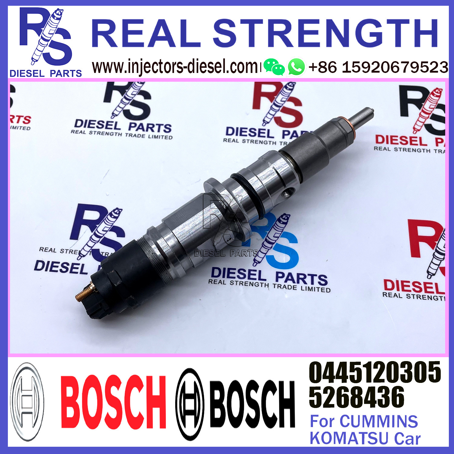 0445120305 Diesel Fuel Injector For Cummins Komatsu 6746-11-3100 5268436