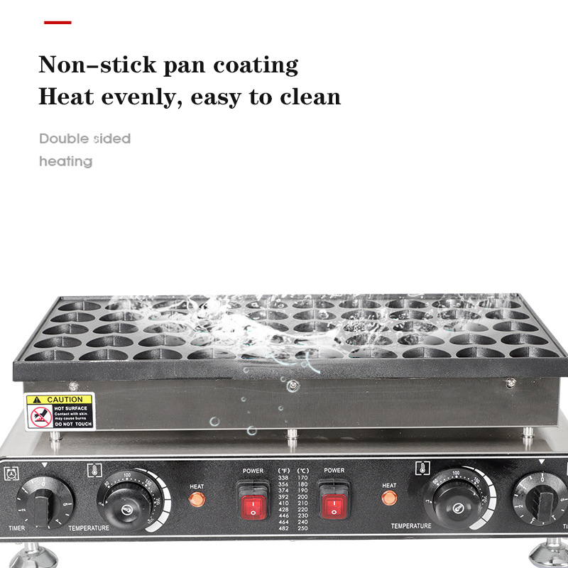 High Productivity 50 Holes Electric Mini Pancake Waffle Maker for Commercial Food Machine