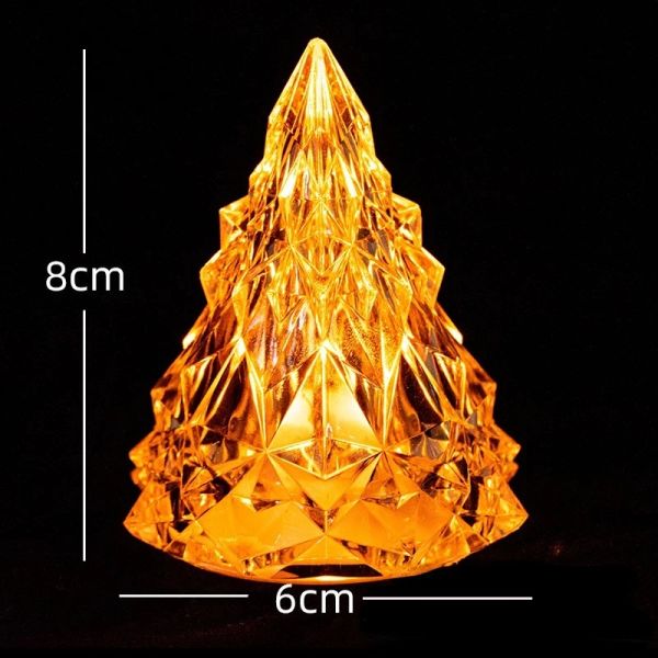 CE Christmas Tree Crystal Table Lamp 5x6cm Candle Crystal Bedside Lamps