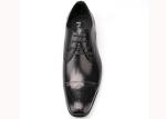 Lace - Up Mens Leather Dress Shoes Waterproof British Style Mens Black Brogue