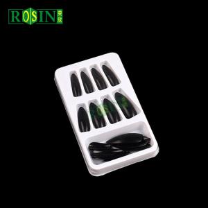 Wholesale Cosmetic 5 Pairs Fake Nail Packaging Customizable With Transparent Lid from china suppliers