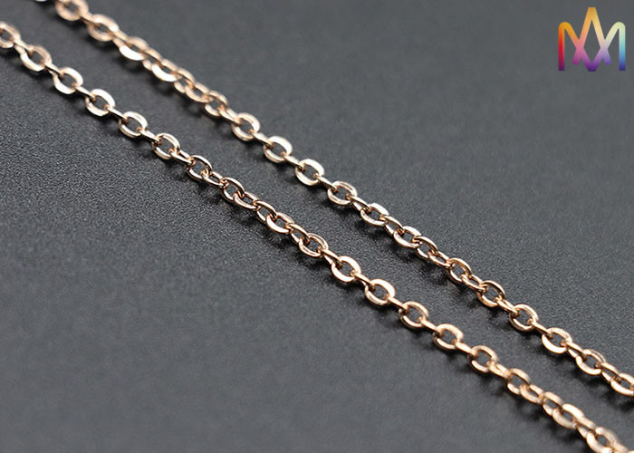 1.7mm 2mm Thickness DIY Jewelry Rolo Cable Bulk Jewelry Chain