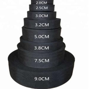Wholesale Flat Polypropylene Webbing 25mm , Black Tote Bag Handles Webbing from china suppliers