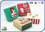 1000gsm Cardboard Hinged Lid Gift Box Glitter Powder Decorated For Christmas