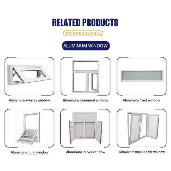 Heat Insulation Aluminum Sliding Windows for House Horizontal Opening Pattern
