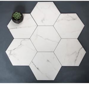 Wholesale Hexagon Outdoor Indoor 8.8mm 8'X9.2' Marble Porcelain Tile from china suppliers