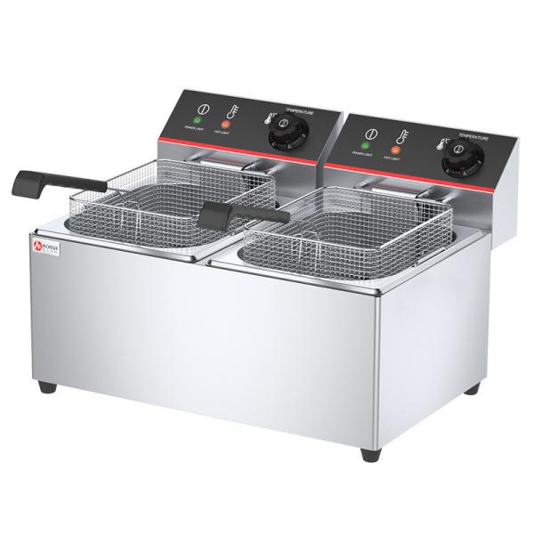 Restaurant 11L 11L Industrial Double Electric Deep Fryers with Heating