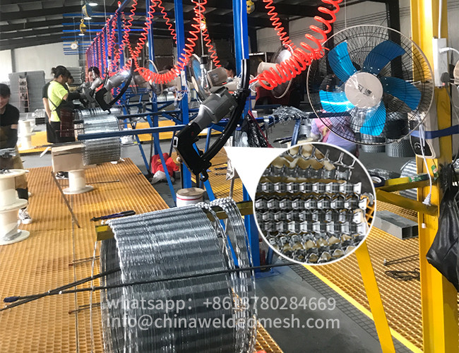 CBT65 Flat Wrap Reinforced Barbed Tape 250ft Galvanized steel Material