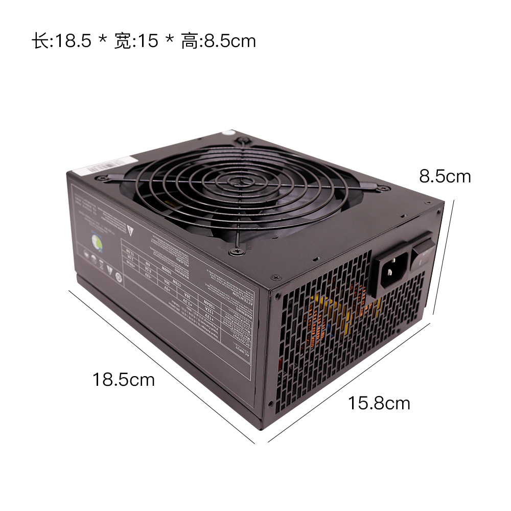 90% Gold High Efficiency Full Modular PSU 1800W 110V -240V 80 Plus Gold Switching PC/ computer Power Supply for 6GPU