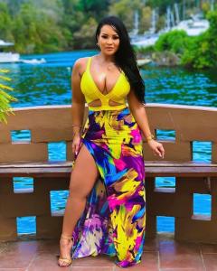 Wholesale Sexy 5XL Ladies Plus Size Beach Dresses Three Dimensional Cut Printing from china suppliers