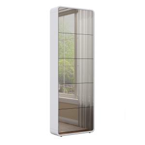 Wholesale White Wooden Elbow Single Layer 5 Bucket Shoe Cabinet with Mirror from china suppliers
