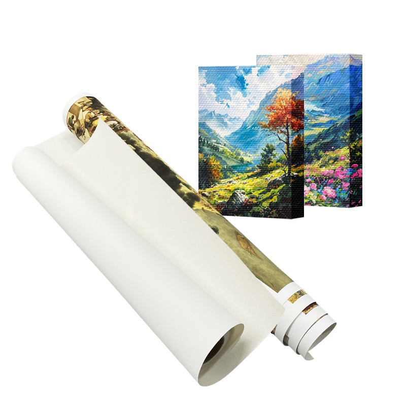 Glossy Pure Cotton Canvas Roll 360gsm Water Based Ink For Epson Printer