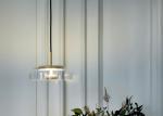 Modern Simple Indoor Led Bedside Hotel Gold Small Glass Pendant Lamp