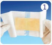 5*15 cm Advanced Hydrocolloid wound dressing with thin border