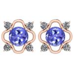 0.5 Carat Branch Flower Design JewelersClub Tanzanite Ring Sterling Silver Ring