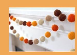 Wholesale 2.5 Cm Felt Fabric Crafts Fall Felt Ball Garland For Autumn Halloween Pumpkin from china suppliers