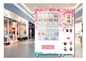 Wholesale Coin Operated Advertising Food Vending Machine , Cupcake Bread Snack Vending Machine from china suppliers