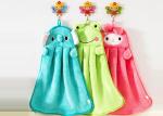 Cute cartoon kitchen super absorbent hanging towel non-hairing thick coral