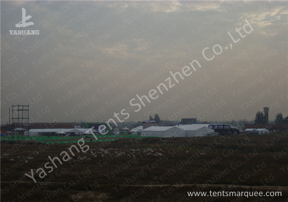 White PVC Fabric Cover Outdoor Party Tents / Aluminum Alloy Frame