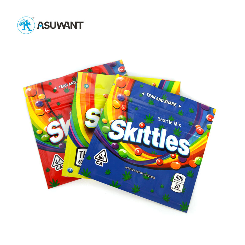 Weed Packaging Smell Proof Zipper Bags Small Sachet Plastic Cigar Bags