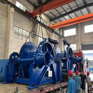 Wholesale 500kN Blue Hydraulic Drum Anchor Winch For Cargo Fishing Ship from china suppliers