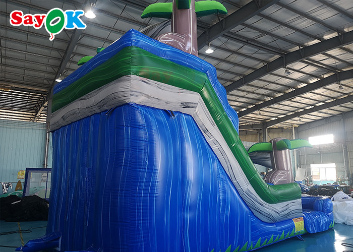 Inflatable Water Slide Park Interesting Waterproof Commercial Inflatable Slide Coconut Tree Theme