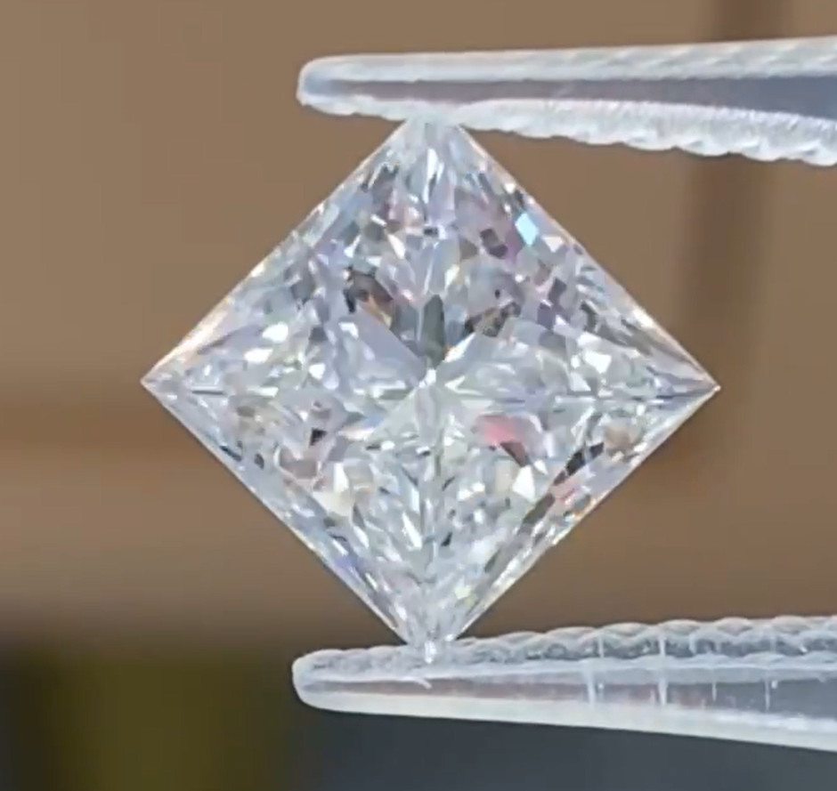 Princess Certified Lab Created Diamonds Cultivated Synthetic CVD Diamonds