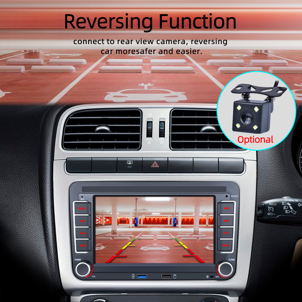 Touch Screen 7'' VW Android Car Stereo 2 Din For VW Skoda Octavia Golf Passat B6 Polo