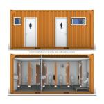 Modern Look Prefabricated Container Toilet for Shop or Villa Aluminum Alloy