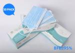 Blue And White 3 Ply Disposable Face Mask Protection Anti Virus