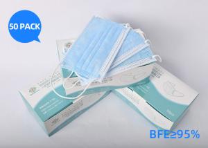 Wholesale Blue And White 3 Ply Disposable Face Mask Protection Anti Virus from china suppliers