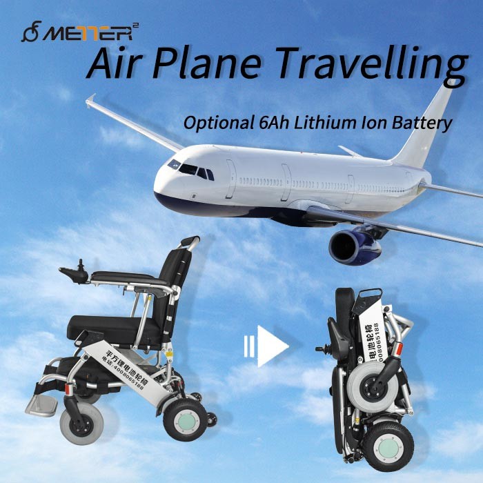 CE ISO One Key 6 Km/H Lightweight Electric Wheelchair