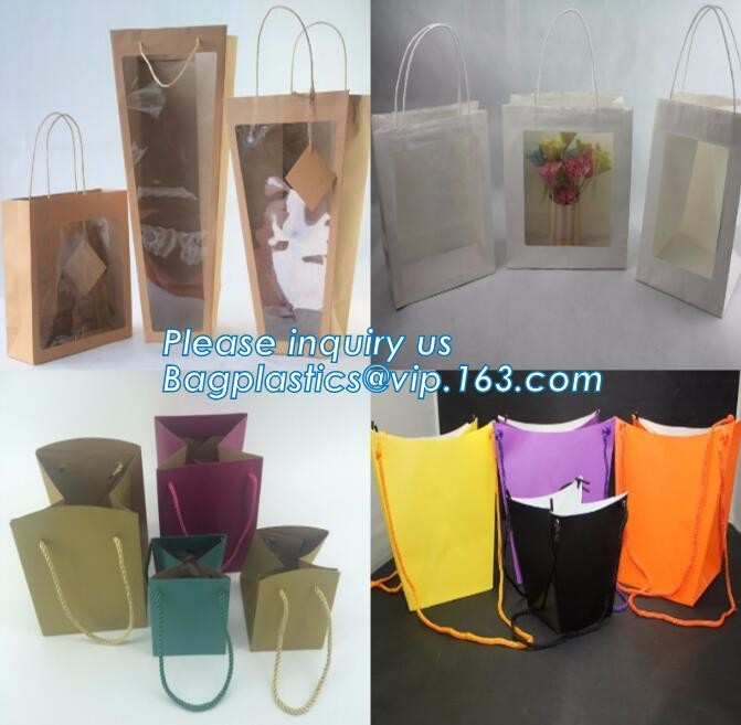 Wholesale Durable Colorful Custom Printed Cake Packaging Gift Paper Bag With Flower, Tote Carrier Gift Bags bagease pac