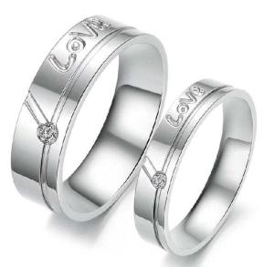 Wholesale Tagor Jewelry Super Fashion 316L Stainless Steel coulpe Ring TYGR138 from china suppliers