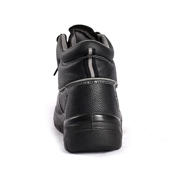 Brand SJ Comfortable Work Shoes with PU Sole and Embossed Cow Leather Upper OEM Safety Boots