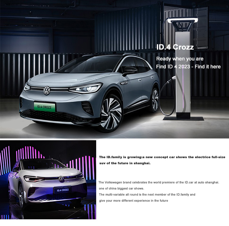 Small Used Volkswagen Electric Car SUV Coupe Like Design VW ID4 Crozz