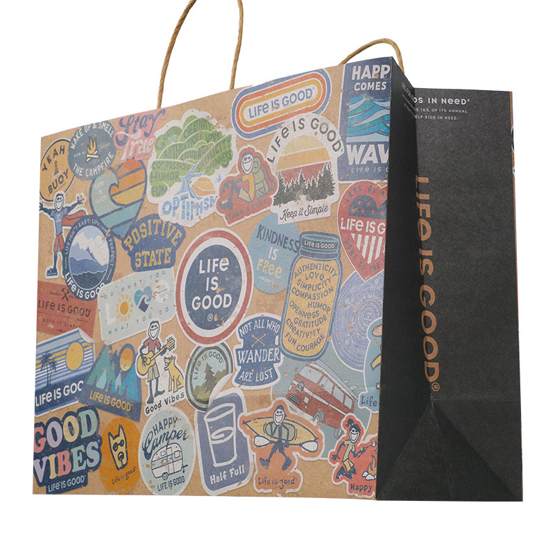 Custom Printed Zhejiang Kraft Paper Bag With Handles for Your Own Logo Promotion