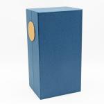 Hot Stamping Luxury Paper Box , Biodegradable Cardboard Wine Box Navy Blue Color