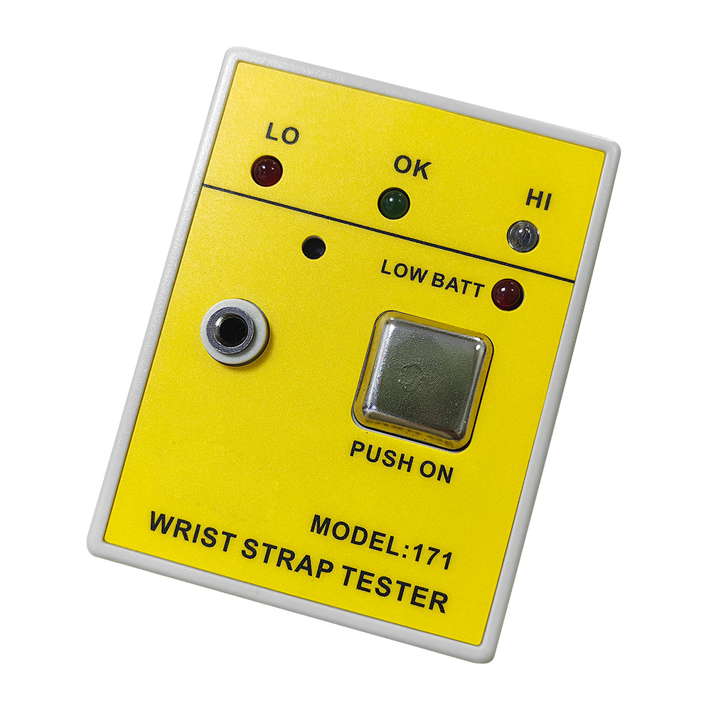 Yellow HZR-171 Wrist Strap Tester Portable Electrostatic Tester For Wrist Strap Tester In Electronic Factories