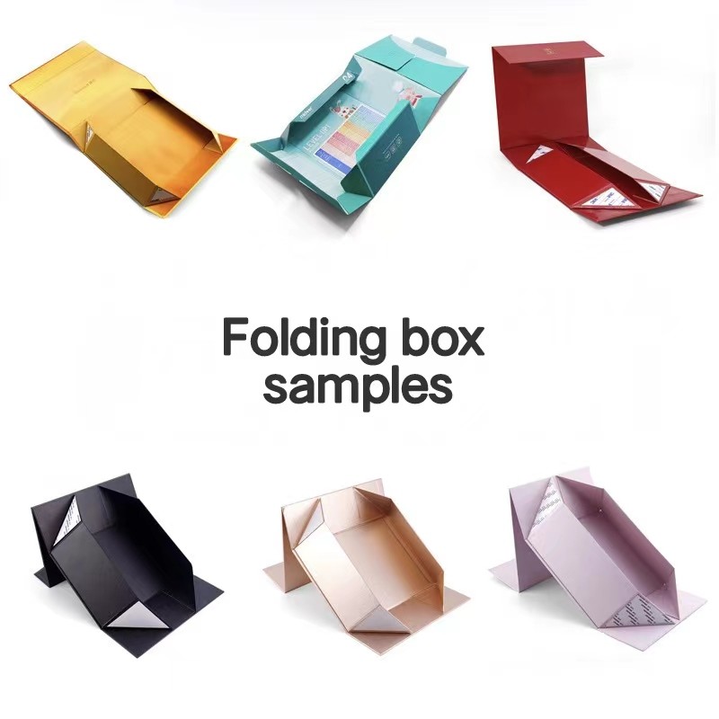 Factory Customizable Rigid Packaging Box With Matte Finish And Pink Folding Magnetic Lid Closure