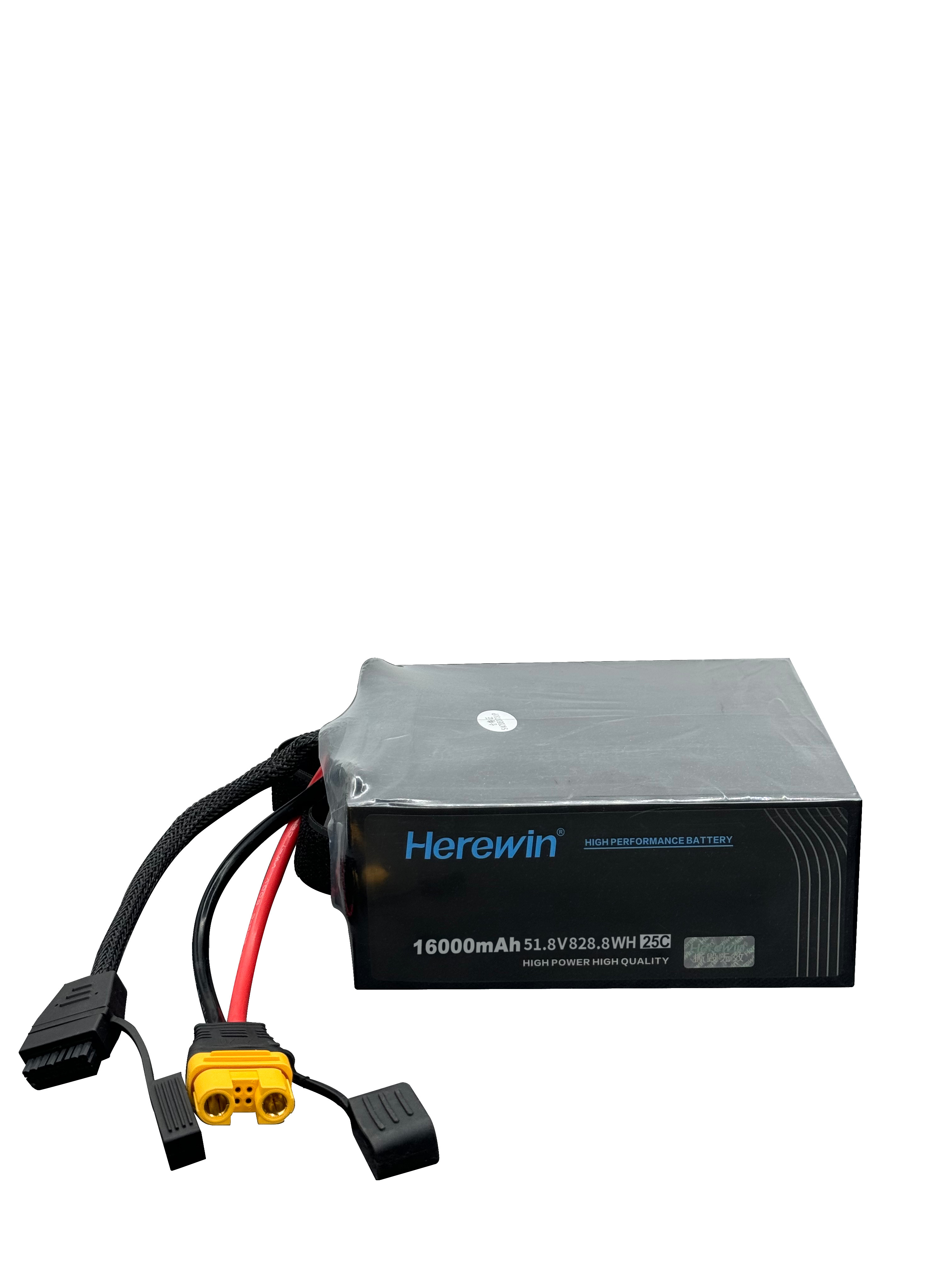 Uav Drone Battery Herewin 14S1P 51.8V 16000mAh 25C Soft Pack LiPo UAV Battery